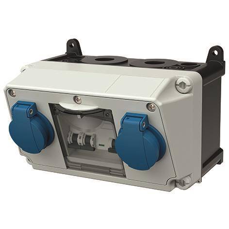 Mennekes Steckdosen-Kombination 910001 2xSchuko FI Industriematerial Verbindungstechnik