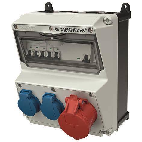 Mennekes Steckdosen-Kombination 920009 AMAXX 1xCEE 2xSchuko 1FI 1LS 2LS Industriematerial