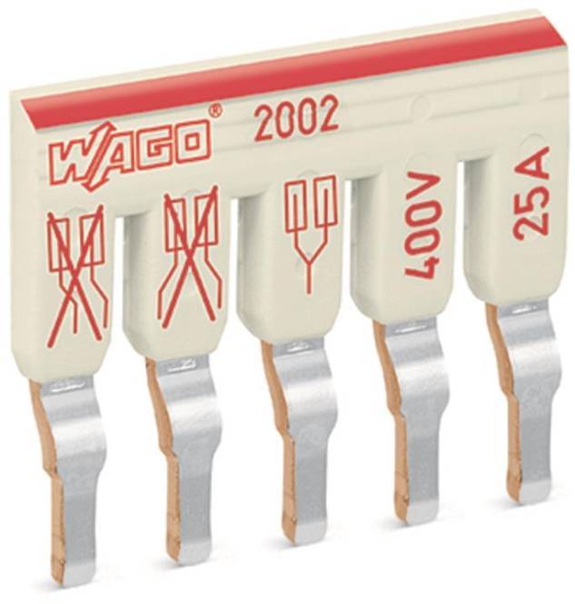 WAGO 2002-475 Schachtelbrücker, 5-fach,isoliert, lichtgrau Industriematerial Verbindungstechnik