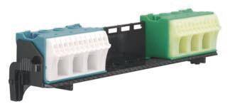 Hager Träger universZ m.2x14 PE/N FZ381 Klemmen Quick-Connect Technik waagerecht Industriematerial