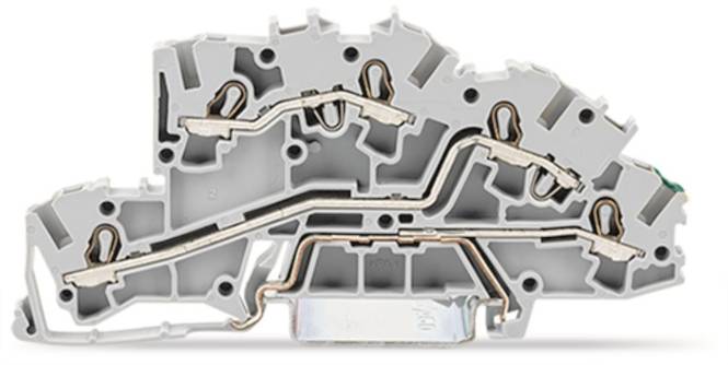 WAGO 2003-7645 Installationsetagen- klemme,L/L/PE,Push-in CAGE CLAMP,grau Industriematerial