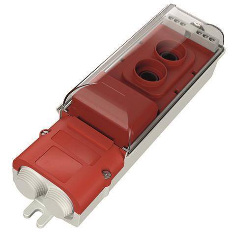 Mennekes Erdkabel-Übergangskasten 10896 ** m. Rauchglasdeckel 2xD01 Industriematerial