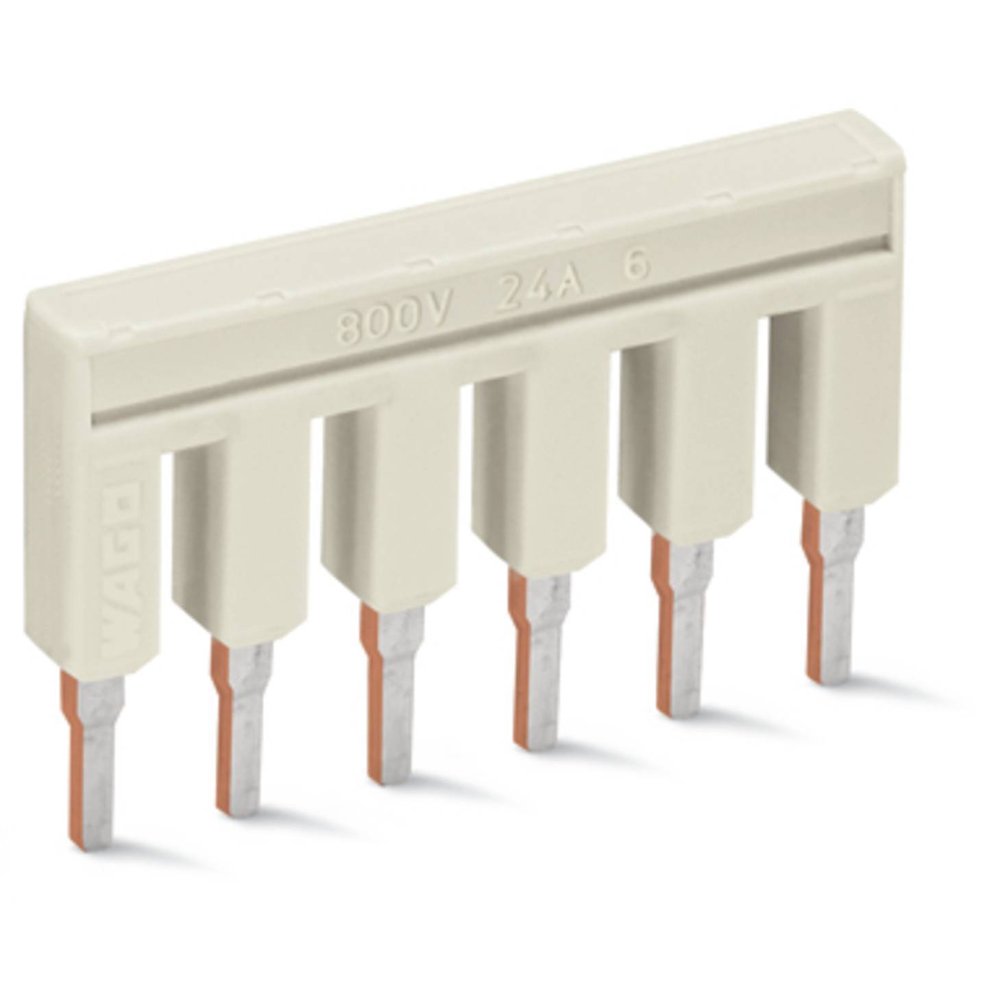 WAGO 2002-406 Brücker,6-fach,isoliert,lichtgrau Industriematerial Verbindungstechnik Reihenklemmen
