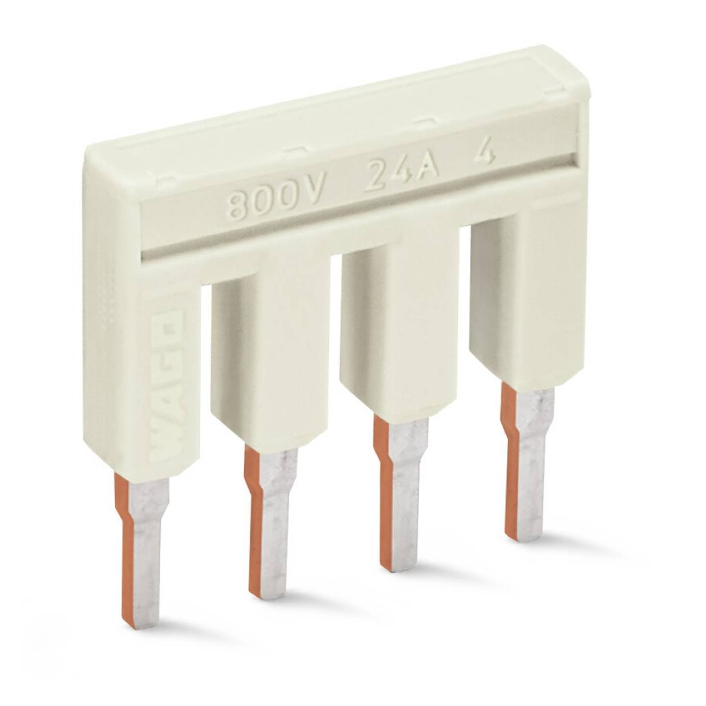 WAGO 2002-404 Brücker,4-fach,isoliert,lichtgrau Industriematerial Verbindungstechnik Reihenklemmen