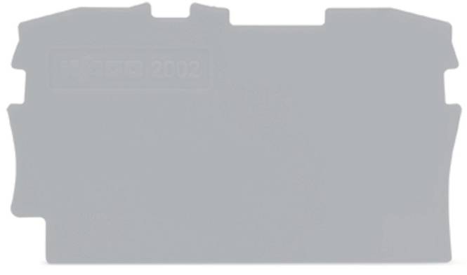 WAGO 2002-1291 Abschluss-und Zwischenplatte,0,8 mm dick,grau Industriematerial Verbindungstechnik