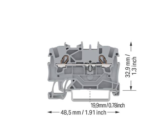 WAGO 2001-1201 2-Leiter-Durchgangsklemme,1,5mm²,für Anwendungen Ex e II geeignet Reihenklemmen