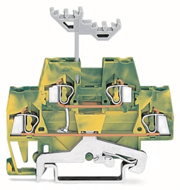 WAGO 280-517 Doppelstockklemme,4-Leiter- Schutzleiterklemme,2,5 mm²,grün-gelb Industriematerial