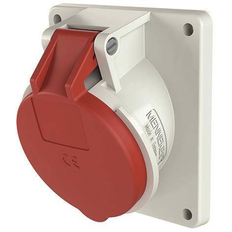 Mennekes 32A5P 6H400V Anbaudose 1746 TwinCONTACT IP44 20 Grad geneigt Industriematerial