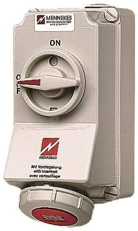 Mennekes CEE-Wanddose 32A 5p. 6h 5608AC 400V DUO Industriematerial Verbindungstechnik Steckverbinder