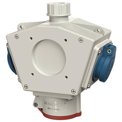 Mennekes STANDARD DELTA-Box 92915 1xCEE-Steckdose 16A5P, 2xSchuko 16A Industriematerial