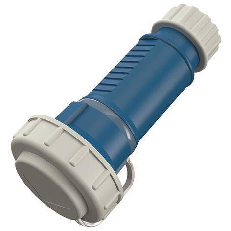 Mennekes 16A2P+E 230V 10833 Schuko-Kupplung DWD blau mit Deckel Industriematerial Verbindungstechnik