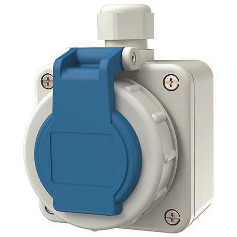 Mennekes 16A2P+E 230V 10863 Schuko-Wanddose DWD AP blau Industriematerial Verbindungstechnik