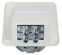 TG LWL-Anschlussdose OAD/S H02051C0510 komplett mit 2xST-Dupl. alpinweiss Install.Baumaterial