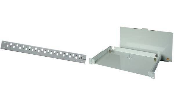 TG Frontplatte 1HE Basis H02025A0400 f. 12 ST-Kupplungen Install.Baumaterial Netzw.Telekomm