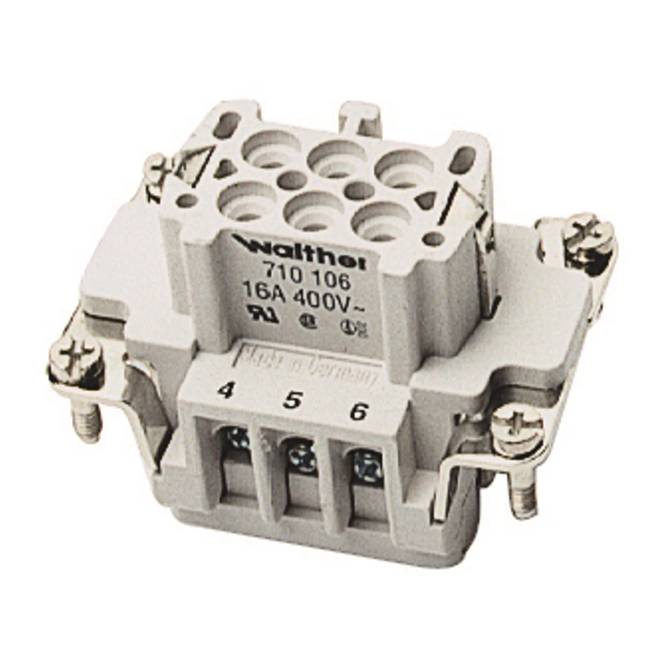 Walther Buchseneinsatz B6 710106 0,5-2,5qmm, 20-14AWG Industriematerial Verbindungstechnik