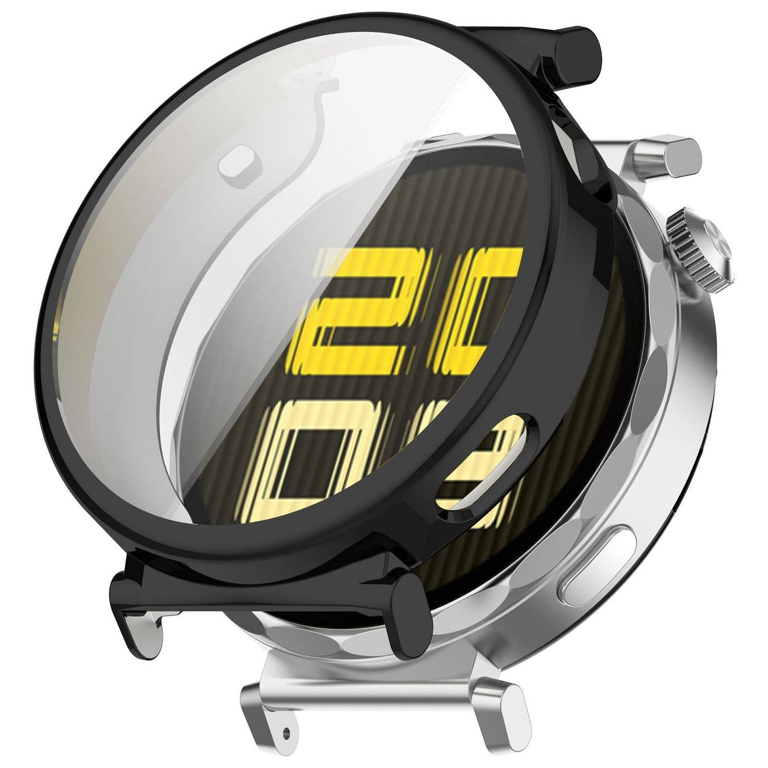 Für Huawei Watch GT 5 Pro 42mm Full Cover Soft TPU Smart Schutz Hülle Schwarz