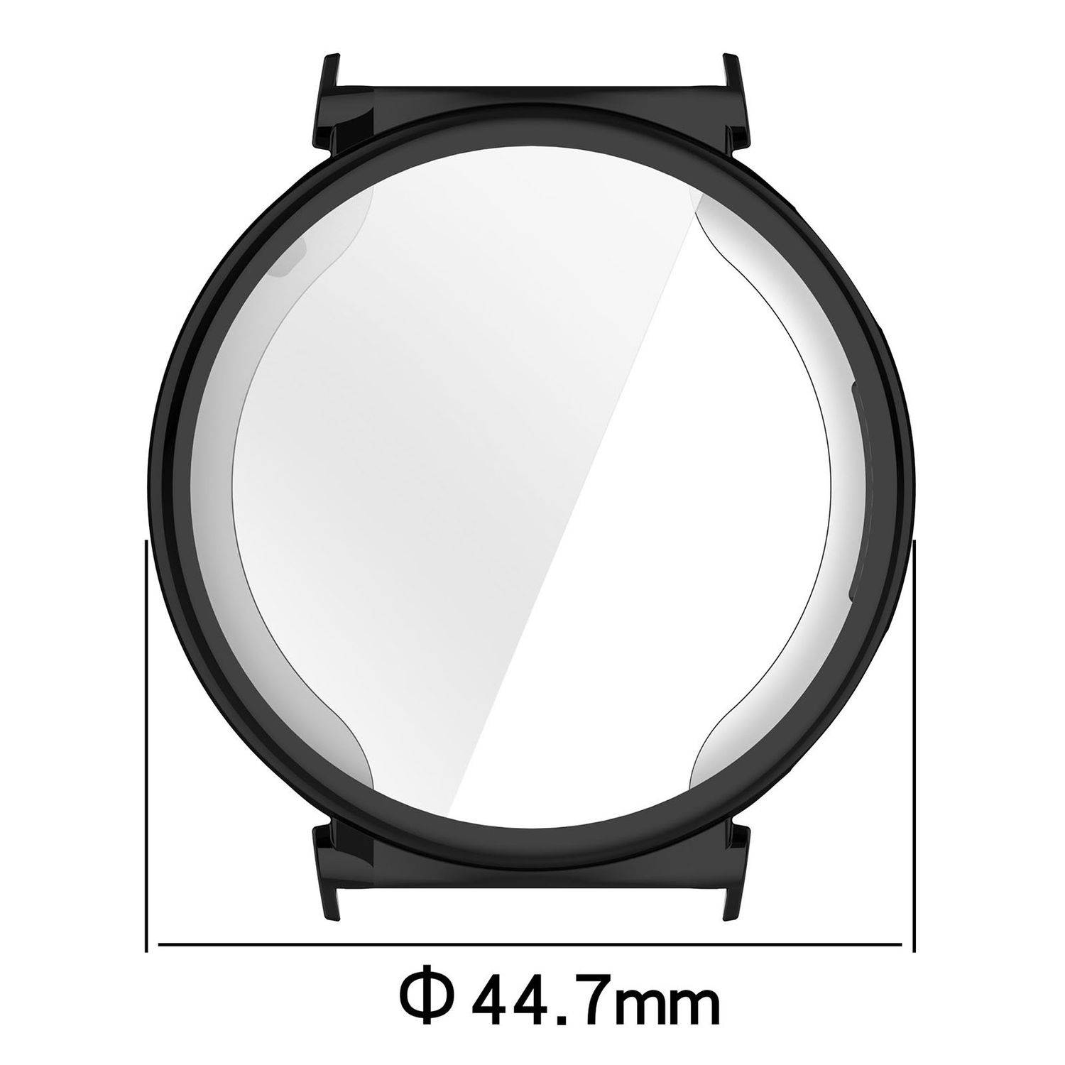 Für Huawei Watch GT 5 Pro 42mm Full Cover Soft TPU Smart Schutz Hülle Schwarz