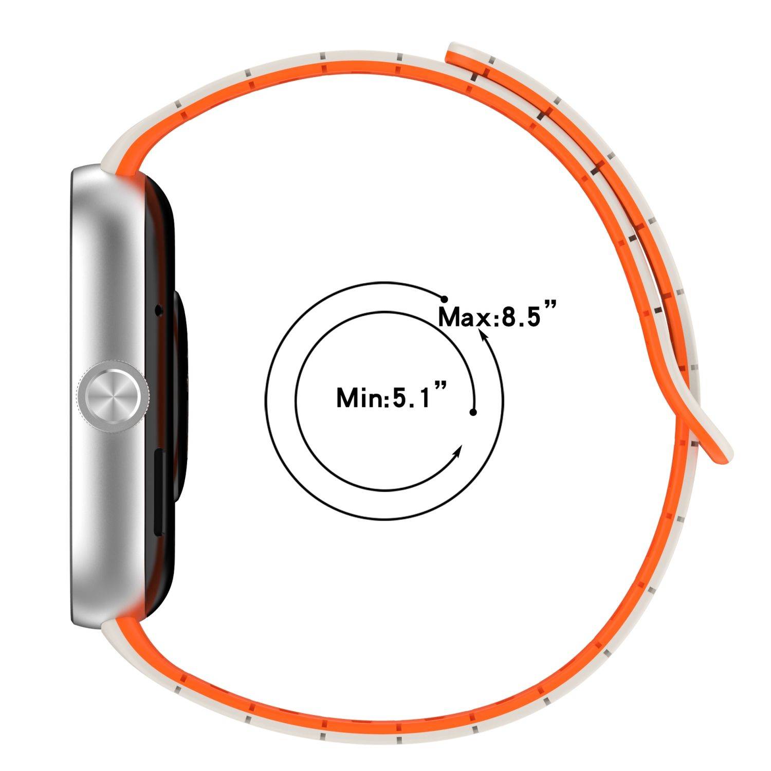 Für Xiaomi Smart Band 9 Pro / 8 Pro Two Color Silikon Magnetisches Ersatz Arm Band Rosa
