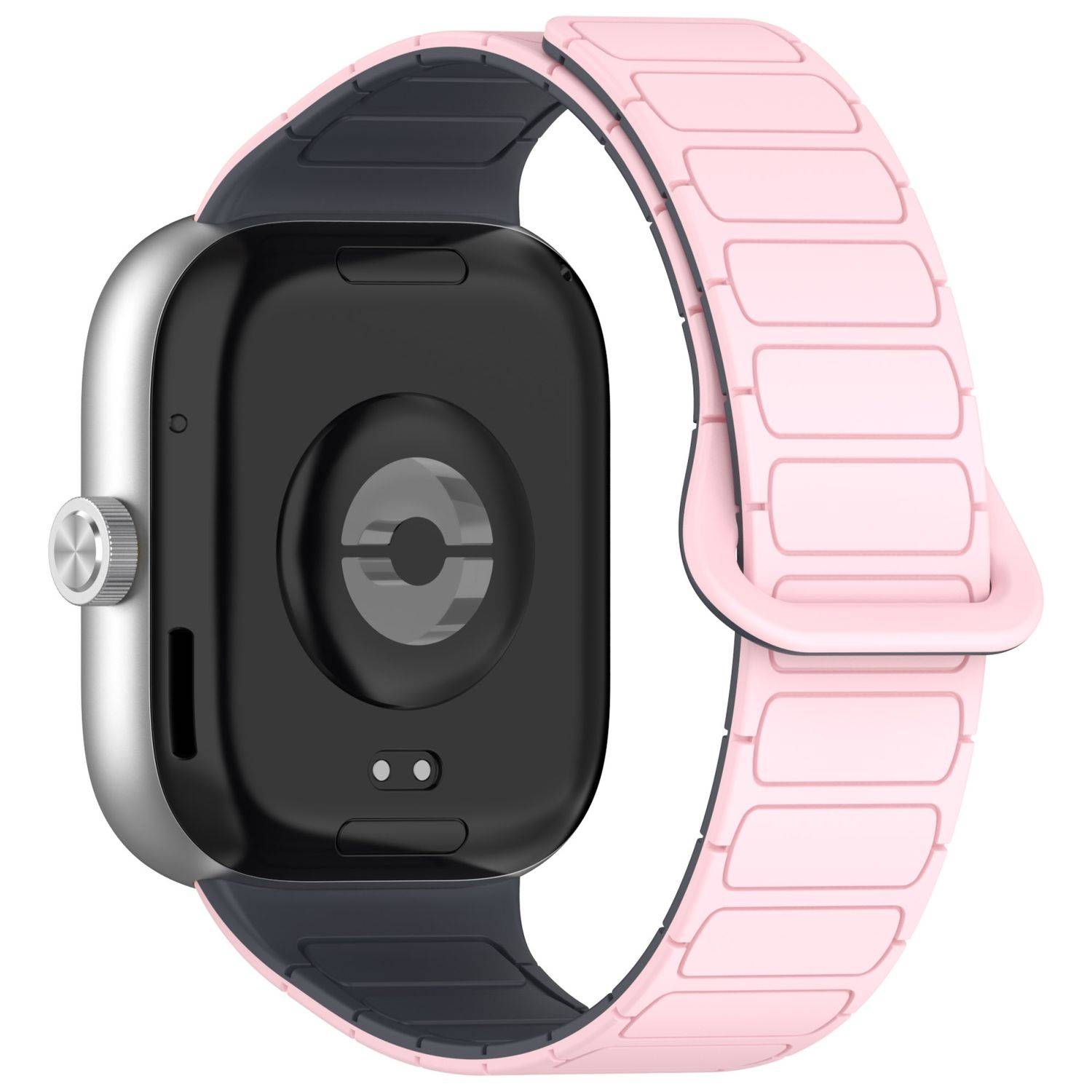 Für Xiaomi Smart Band 9 Pro / 8 Pro Two Color Silikon Magnetisches Ersatz Arm Band Rosa
