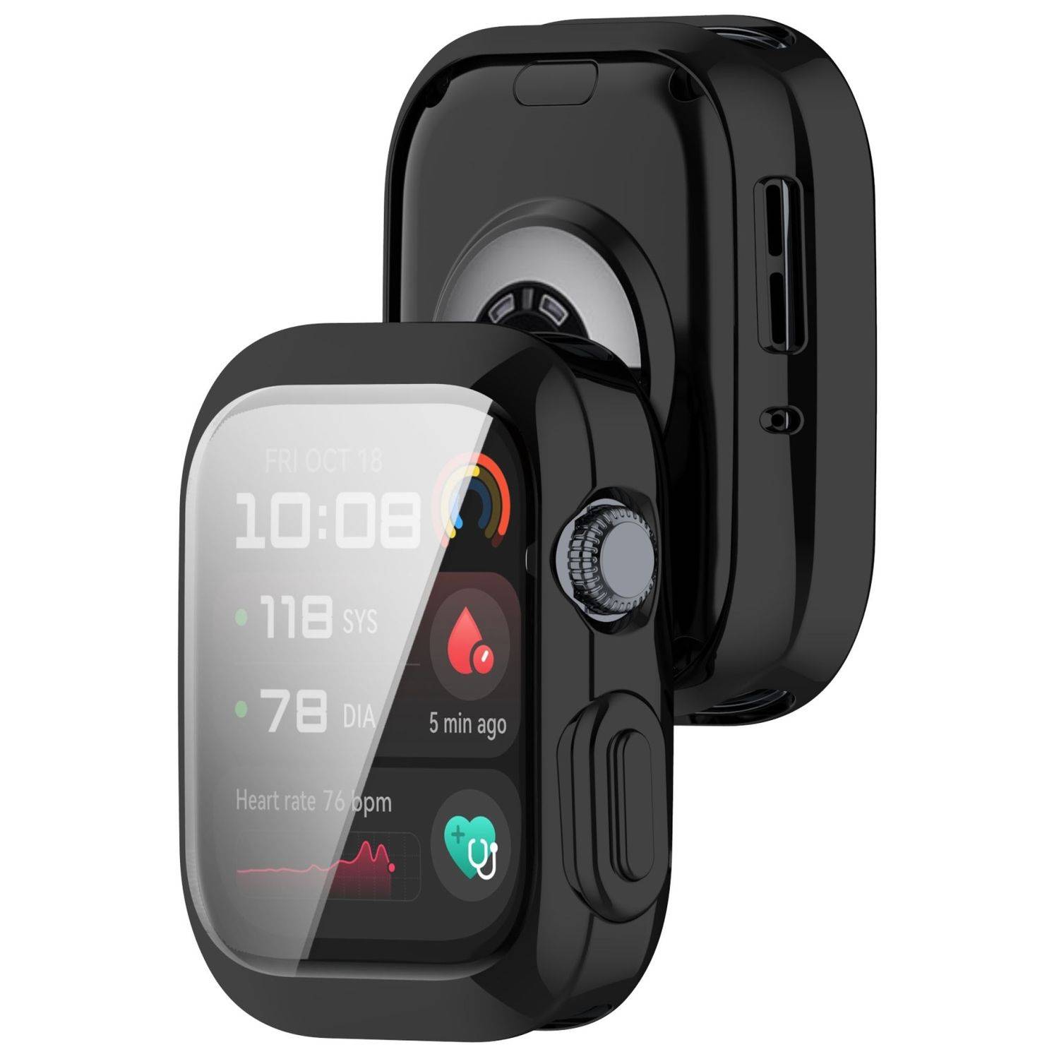 Für Huawei Watch D2 Electroplated Full Cover TPU Watch Schutz Hülle Schwarz