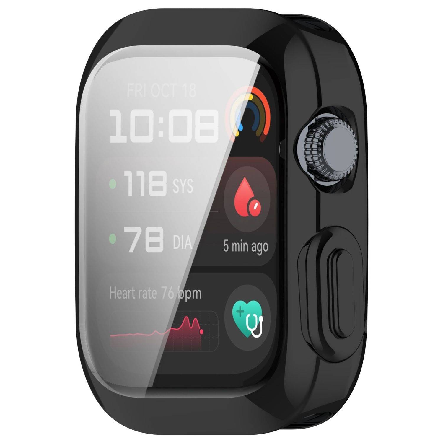 Für Huawei Watch D2 Electroplated Full Cover TPU Watch Schutz Hülle Schwarz