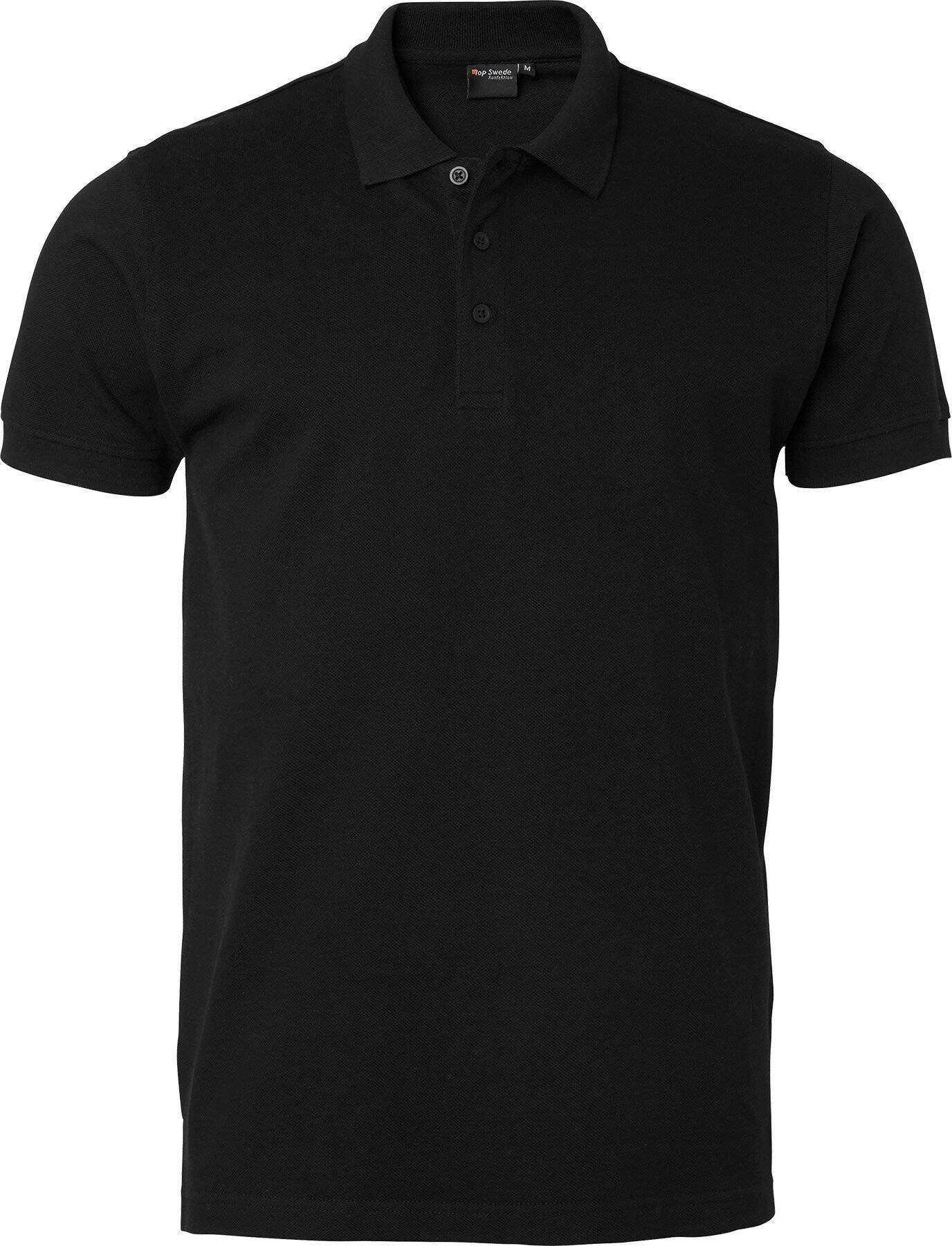 190 Poloshirt, Herren, schwarz, L