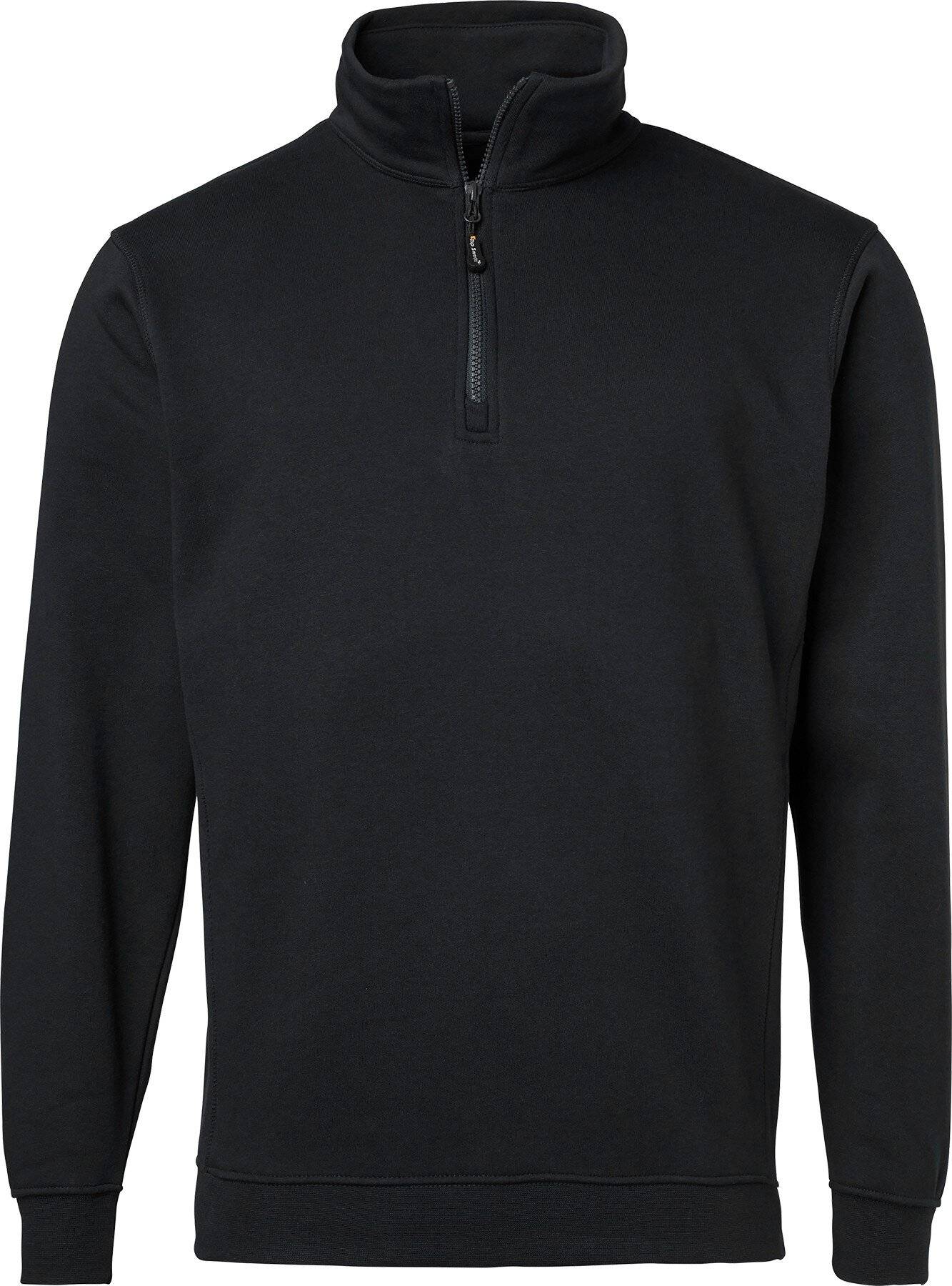 149 Half-Zip Sweatshirt, Unisex, schwarz, L