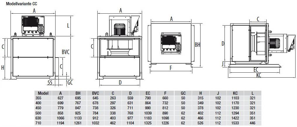 S&amp;P ILHB-355 CC ECOWATT ASR 09 14 - Kanalventilator, EC, 230V, 120GradC, ASR - 5133033223