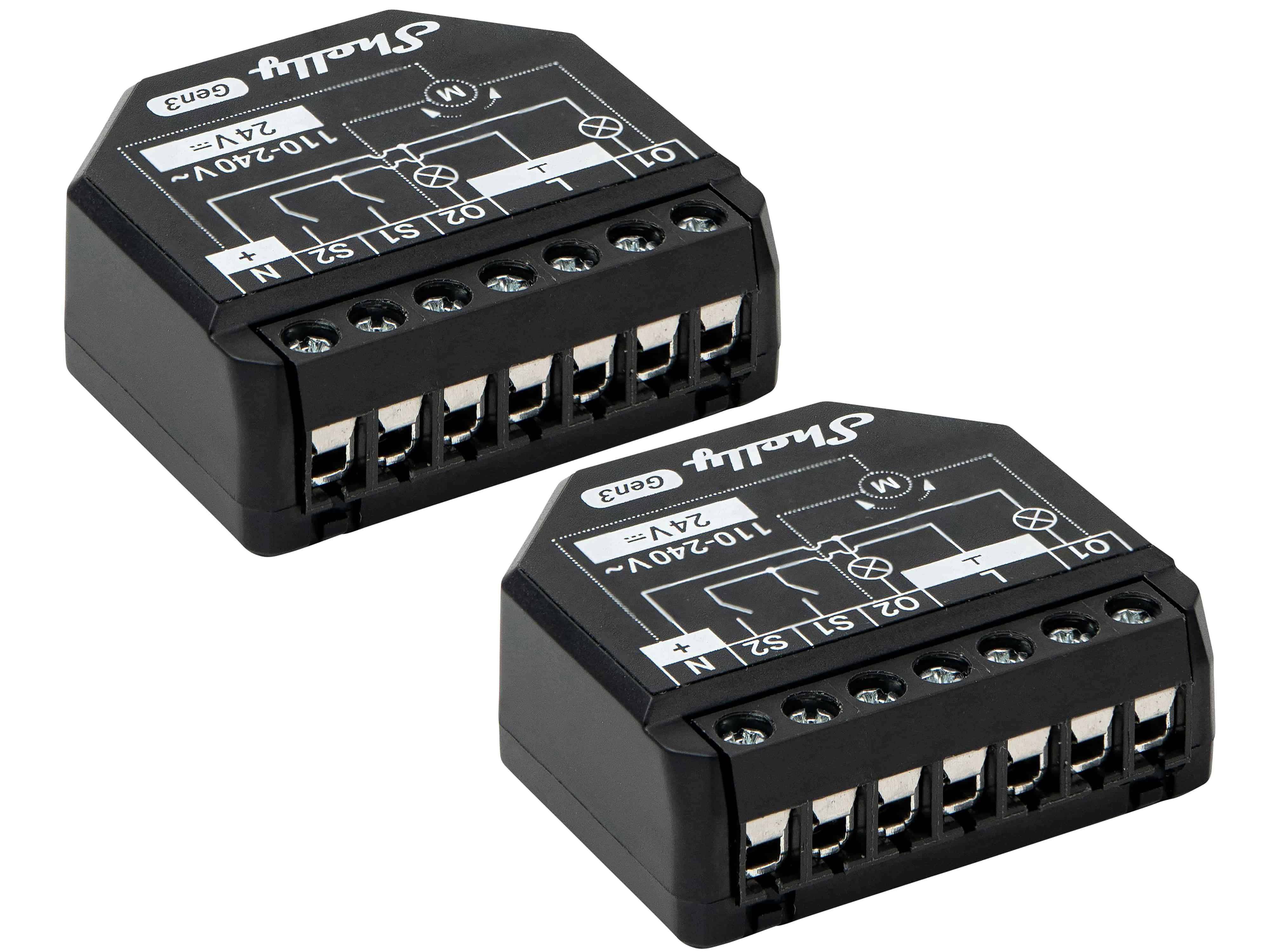 SHELLY WLAN-Schaltaktor 2PM Gen3, 2 Kanal, Bluetooth, 2 Stk