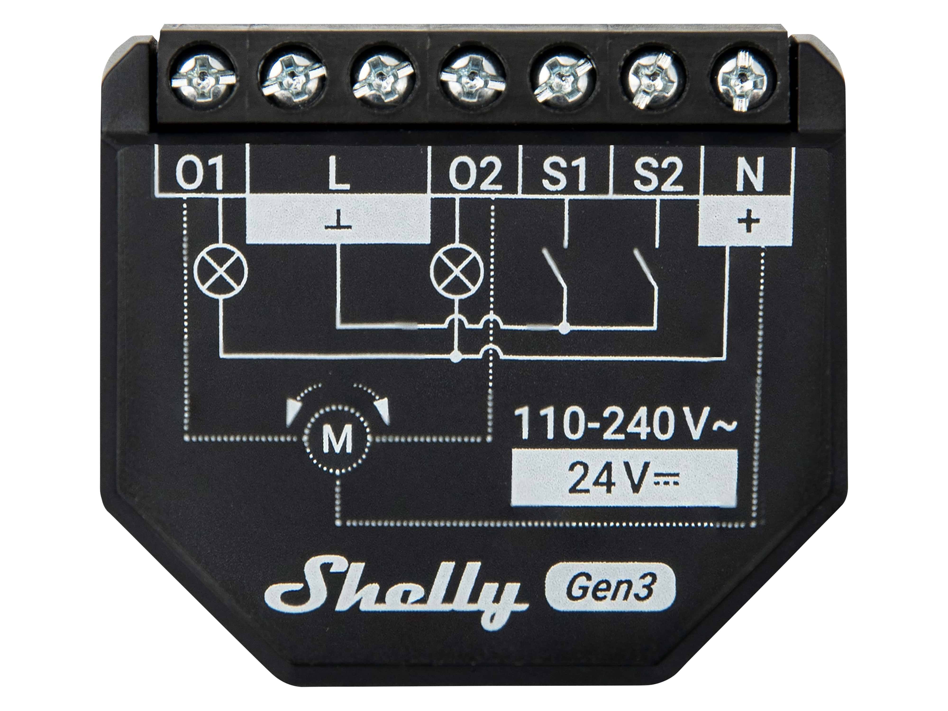 SHELLY WLAN-Schaltaktor 2PM Gen3, 2 Kanal, Bluetooth, 2 Stk