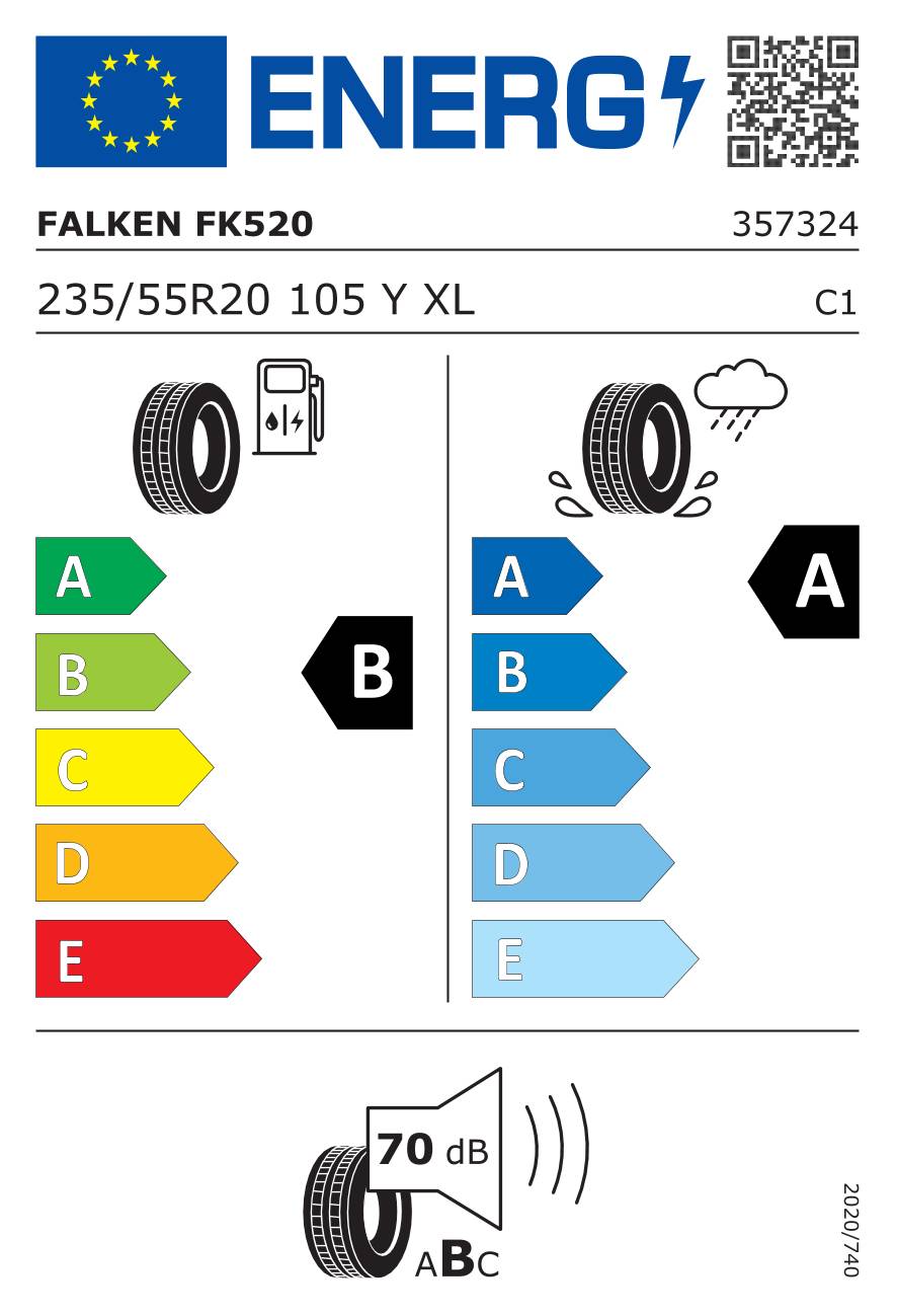 Falken AZENIS FK520 ( 235/55 R20 105Y XL VCs NBLK )