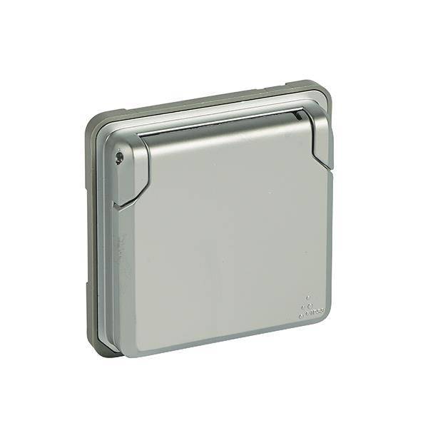 Legrand 077834 Steckdose IP44 m.erh.Berührungsschutz Soliroc grau Install.Baumaterial Schalter