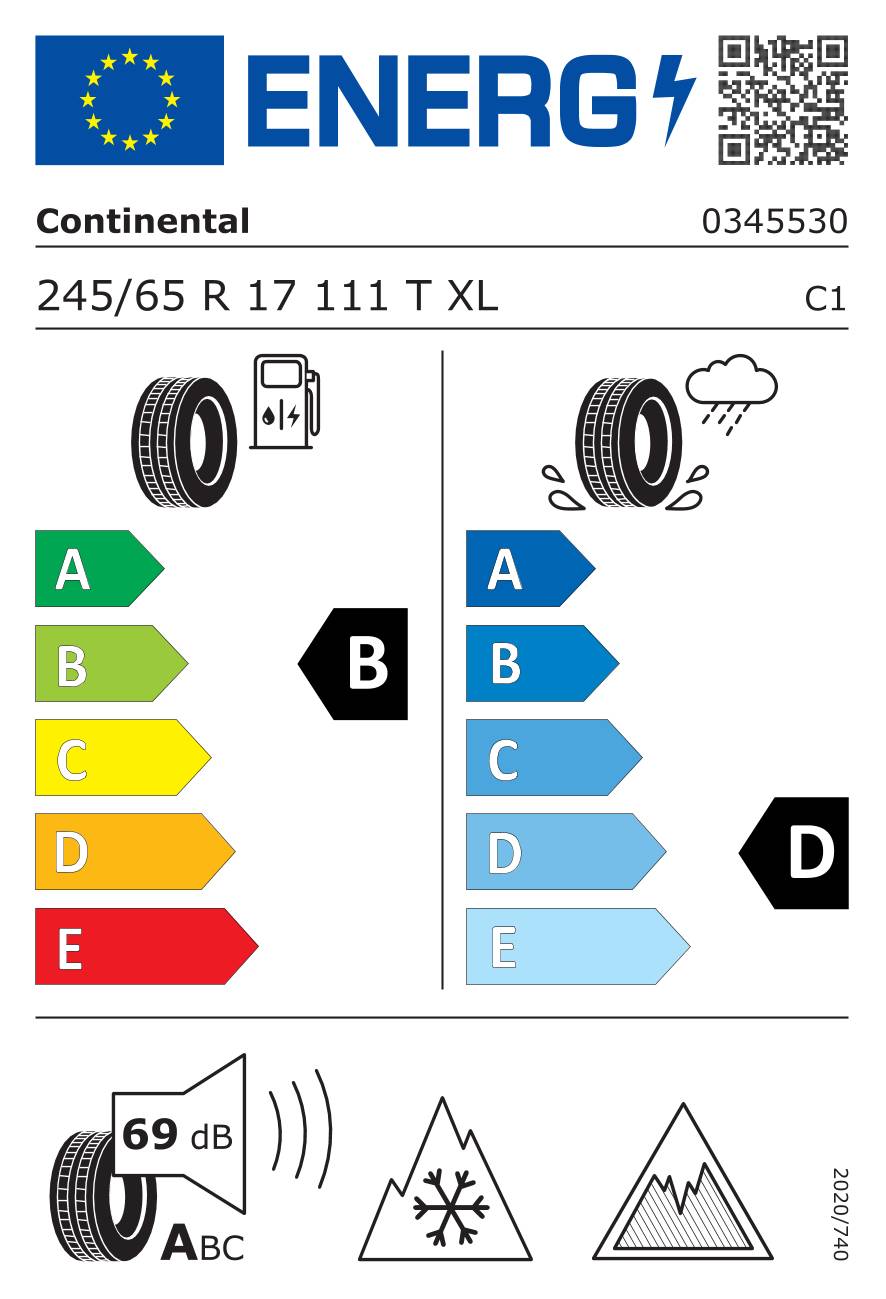 Continental VikingContact 8 ( 245/65 R17 111T XL EVc, Nordic compound, mit Felgenrippe )