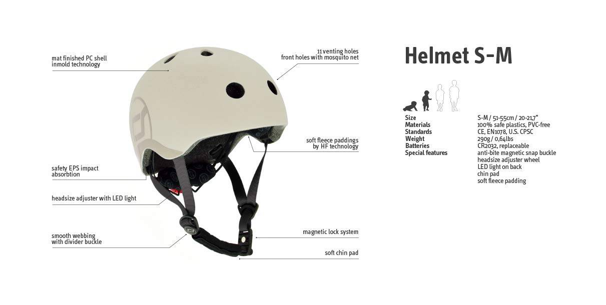 Scoot & Ride Helm S-M ash