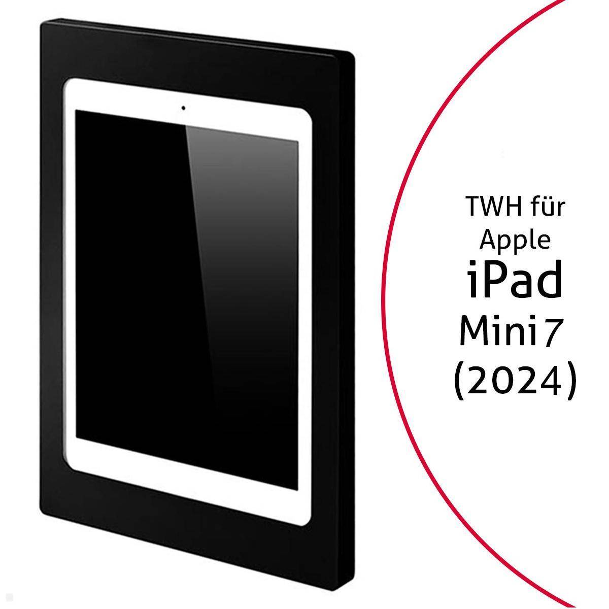 TabLines TWH064B Tablet Wandhalterung für iPad Mini 7 (A17 Pro), schwarz