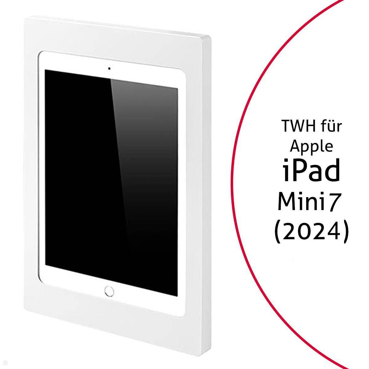 TabLines TWH064W Tablet Wandhalterung für iPad Mini 7 (A17 Pro), weiß