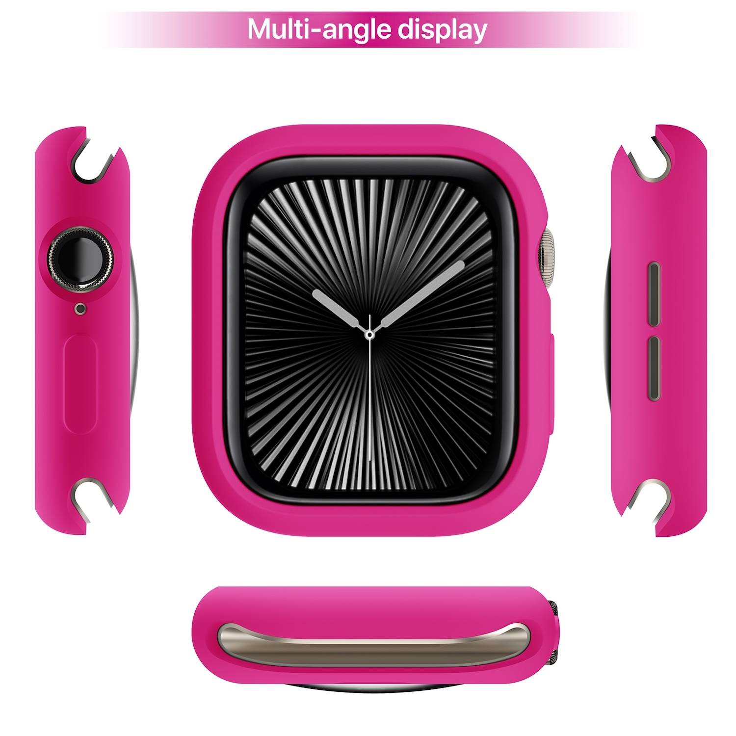 Für Apple Watch Series 11 / 10 42mm Candy Design Smart Watch TPU Gehäuse Hülle Pink