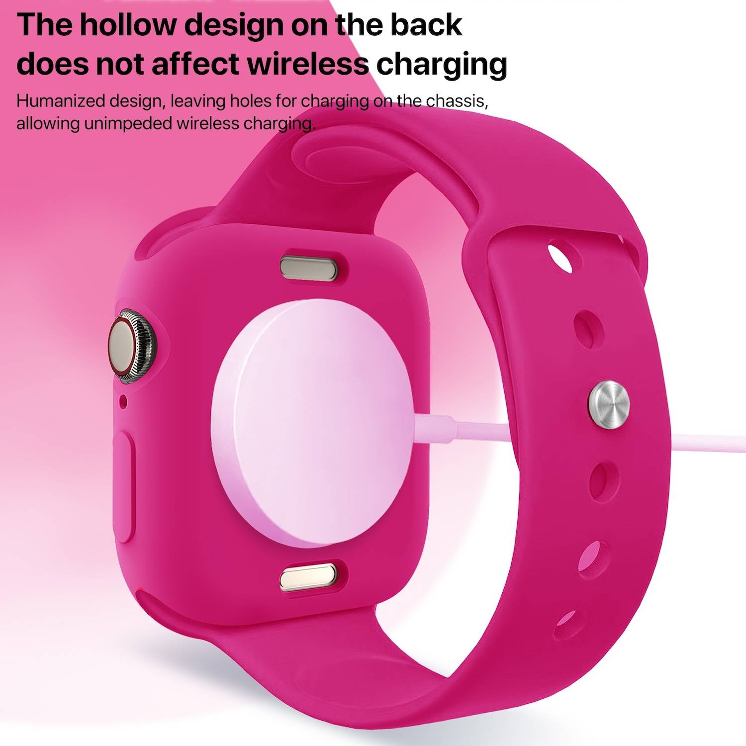 Für Apple Watch Series 11 / 10 42mm Candy Design Smart Watch TPU Gehäuse Hülle Pink