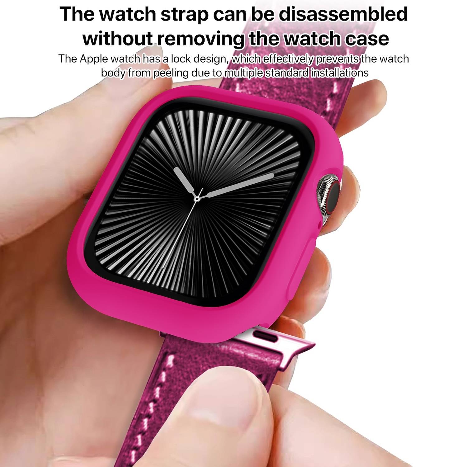Für Apple Watch Series 11 / 10 42mm Candy Design Smart Watch TPU Gehäuse Hülle Pink