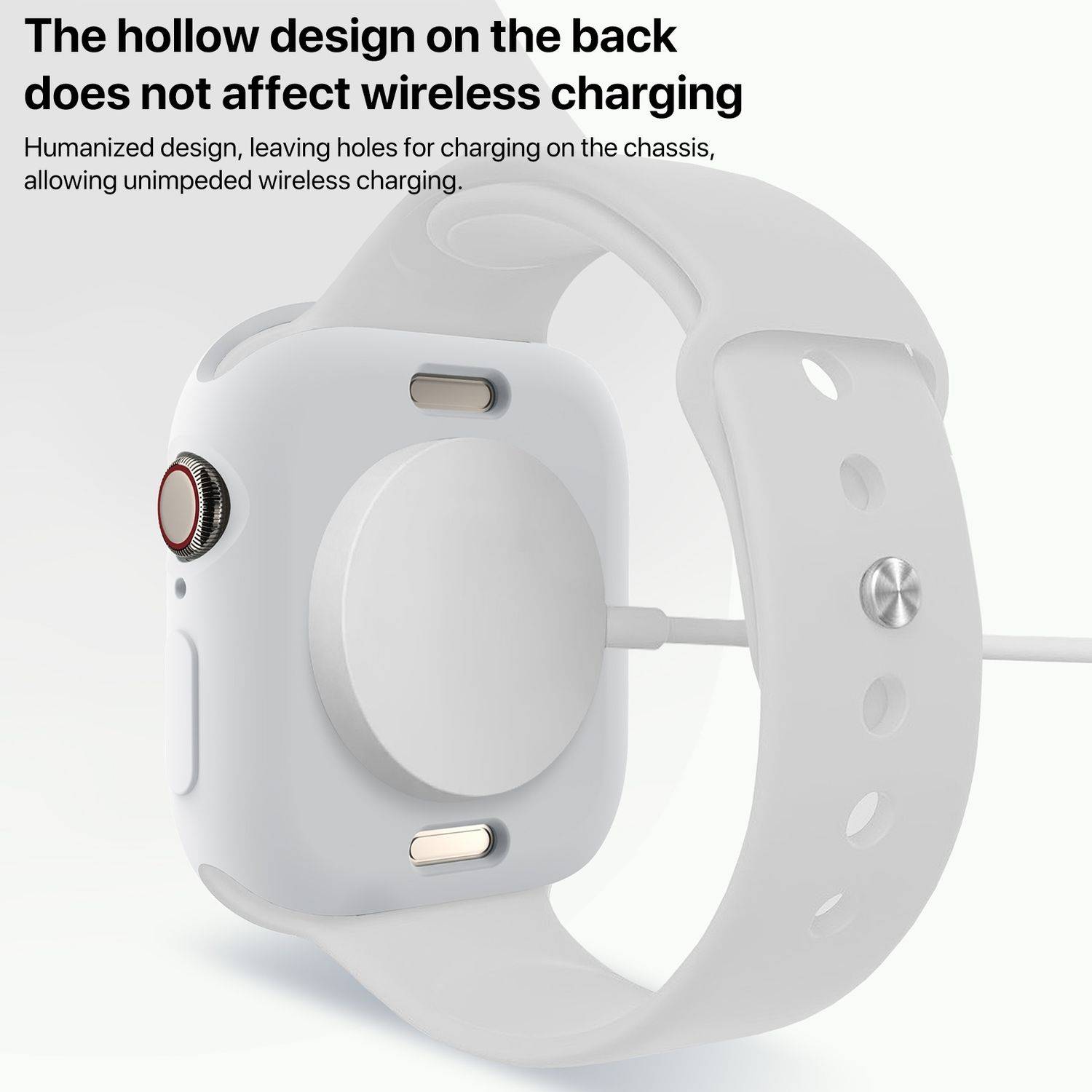 Für Apple Watch Series 10 42mm Candy Design Smart Watch TPU Gehäuse Hülle Weiß