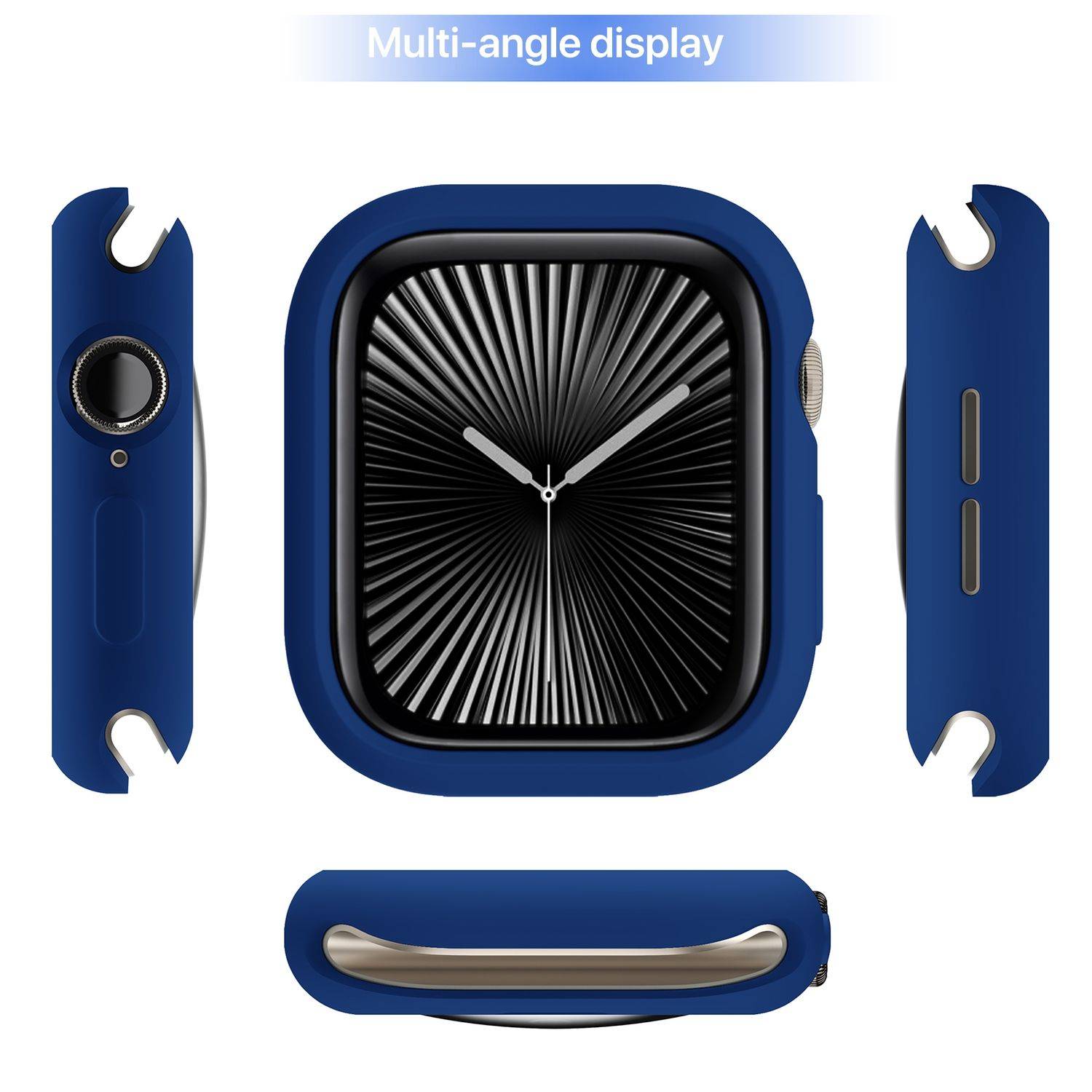 Für Apple Watch Series 10 46mm Candy Design Smart Watch TPU Gehäuse Hülle Dunkelblau