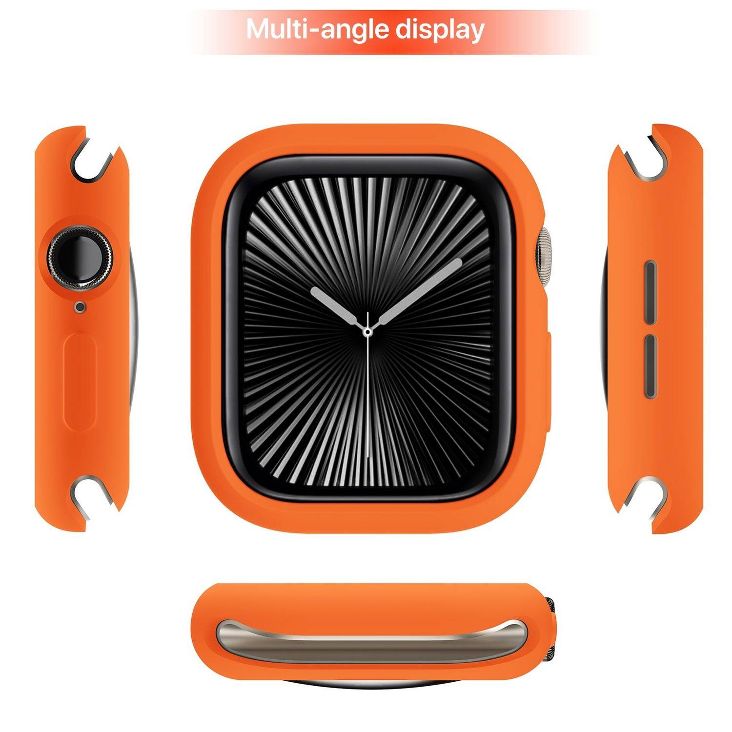 Für Apple Watch Series 11 / 10 42mm Candy Design Smart Watch TPU Gehäuse Hülle Orange