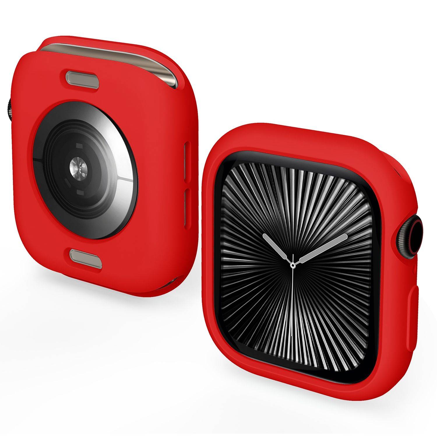 Für Apple Watch Series 11 / 10 42mm Candy Design Smart Watch TPU Gehäuse Hülle Rot