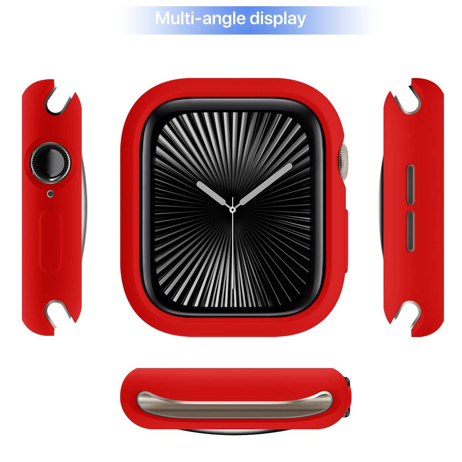 Für Apple Watch Series 10 46mm Candy Design Smart Watch TPU Gehäuse Hülle Rot