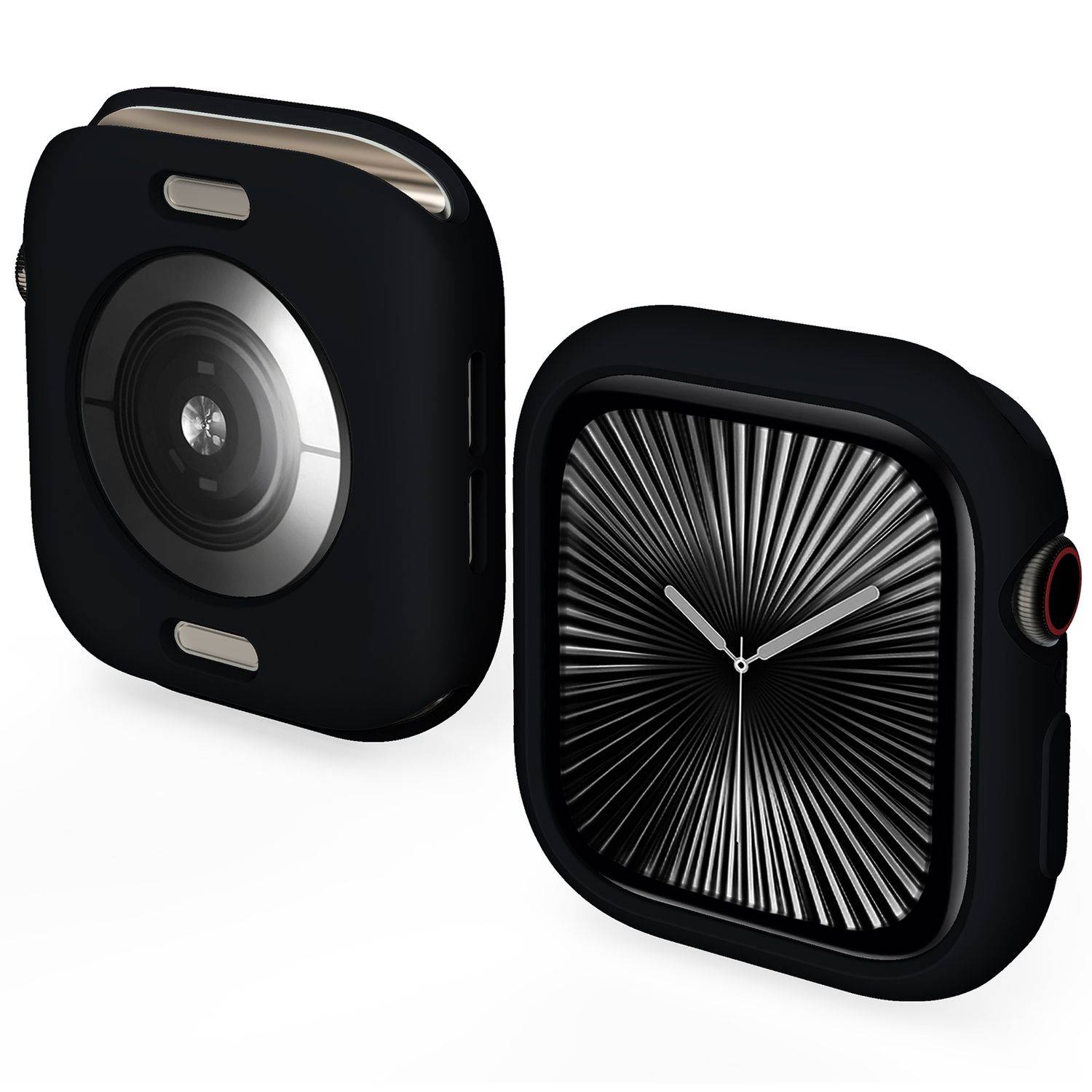 Für Apple Watch Series 10 42mm Candy Design Smart Watch TPU Gehäuse Hülle Schwarz