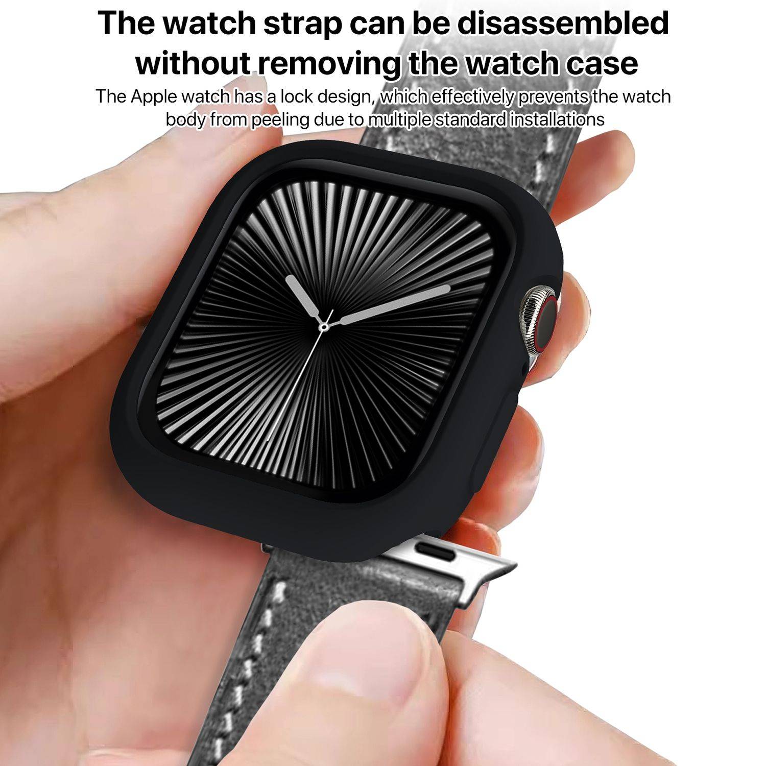 Für Apple Watch Series 10 42mm Candy Design Smart Watch TPU Gehäuse Hülle Schwarz