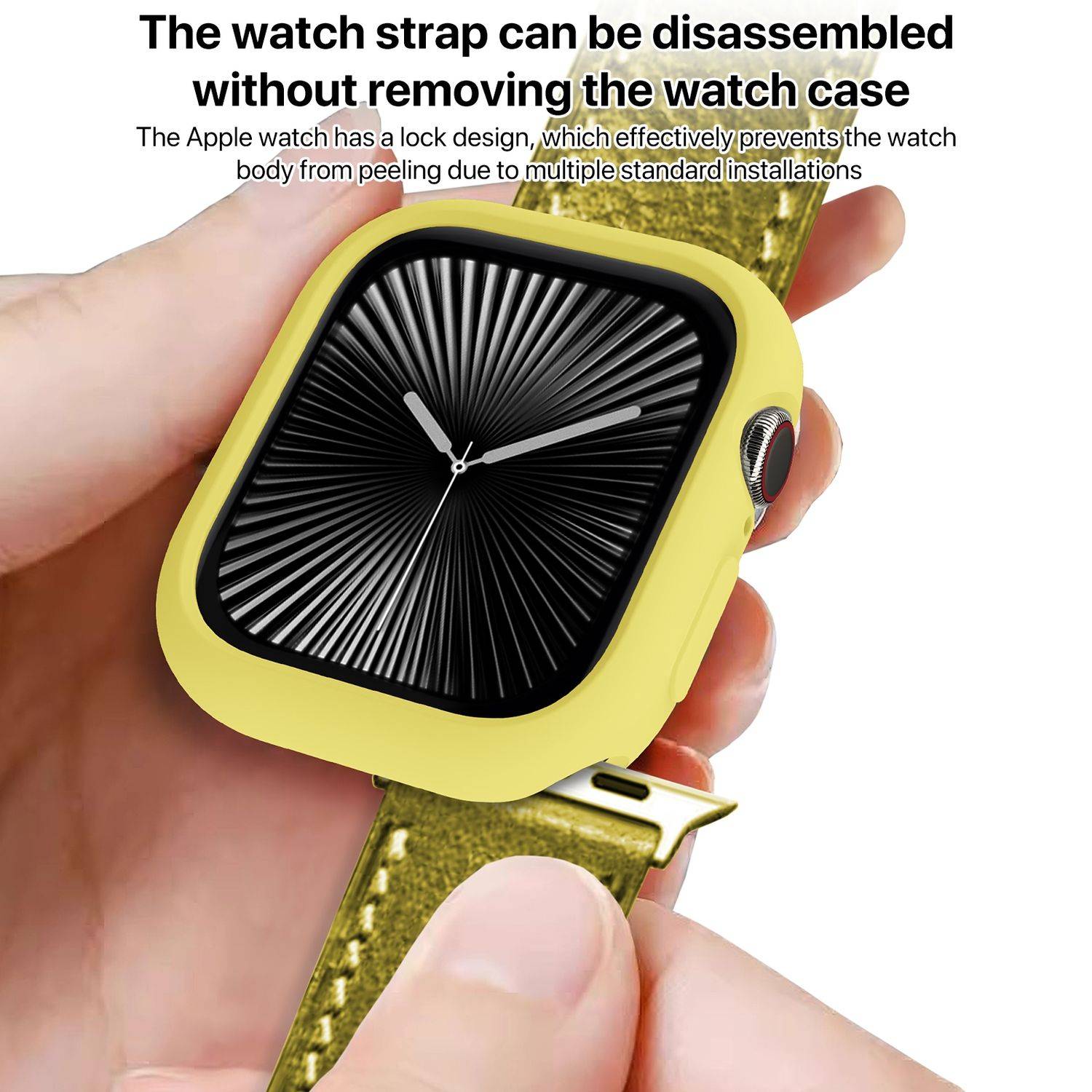 Für Apple Watch Series 11 / 10 42mm Candy Design Smart Watch TPU Gehäuse Hülle Gelb