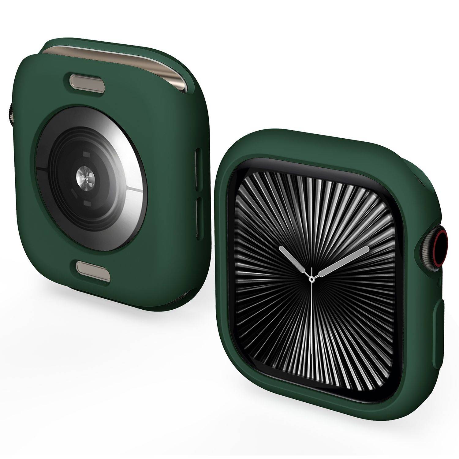 Für Apple Watch Series 10 46mm Candy Design Smart Watch TPU Gehäuse Hülle Dunkelgrün