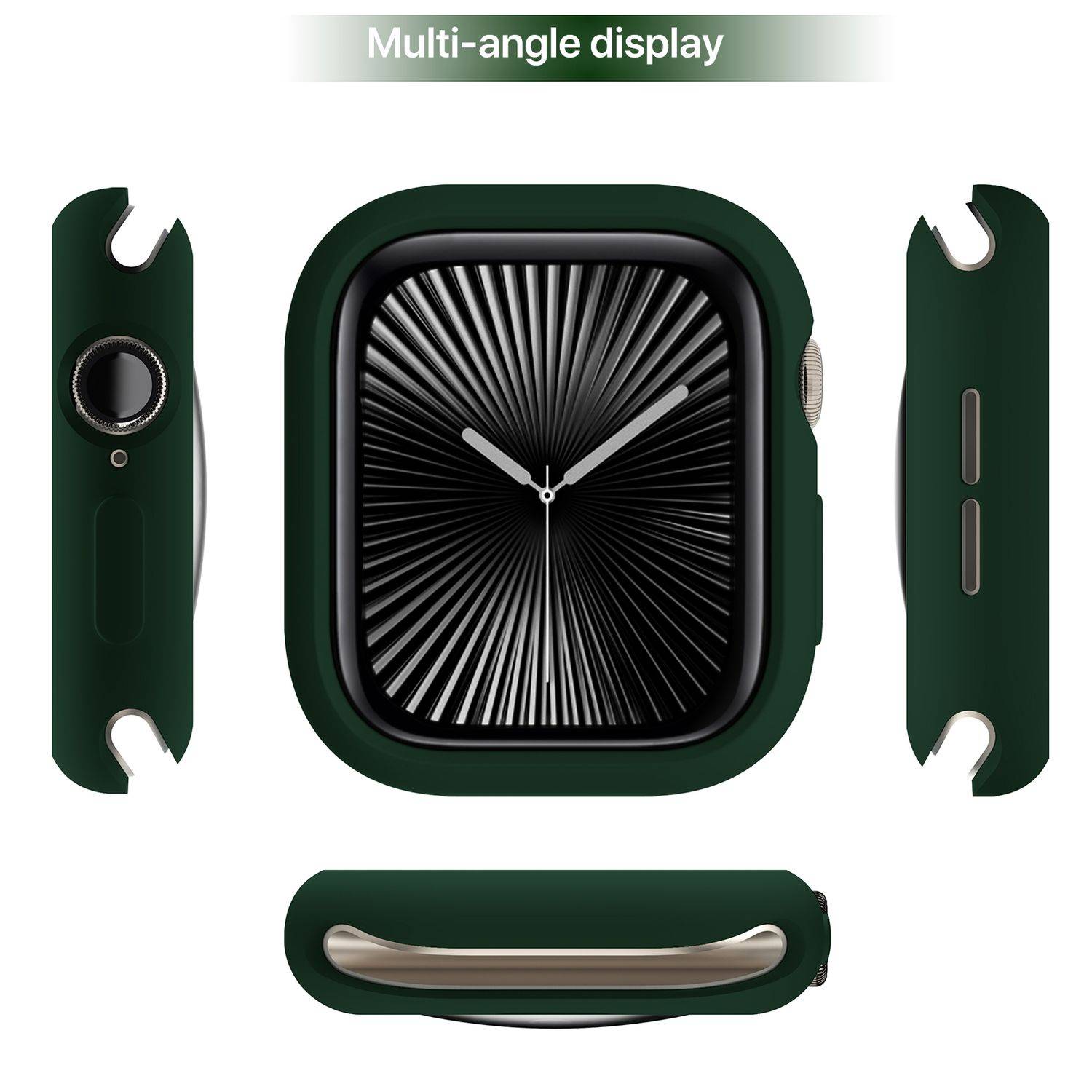 Für Apple Watch Series 10 42mm Candy Design Smart Watch TPU Gehäuse Hülle Dunkelgrün