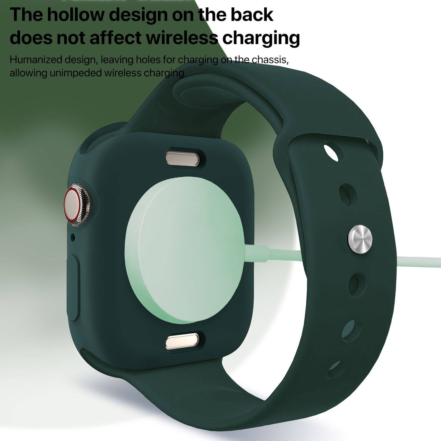 Für Apple Watch Series 10 42mm Candy Design Smart Watch TPU Gehäuse Hülle Dunkelgrün